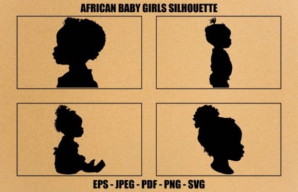 Download African American Baby Silhouette Set - Set Collection