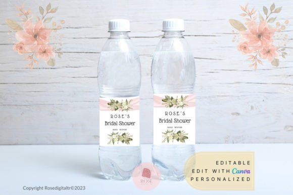 Download Bridal Shower Water Bottle Sticker - Bridal shower Collection