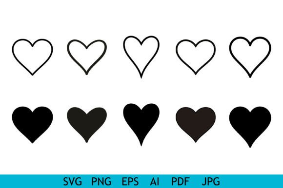 Download Simple Heart Shape Icon Set - Set Collection