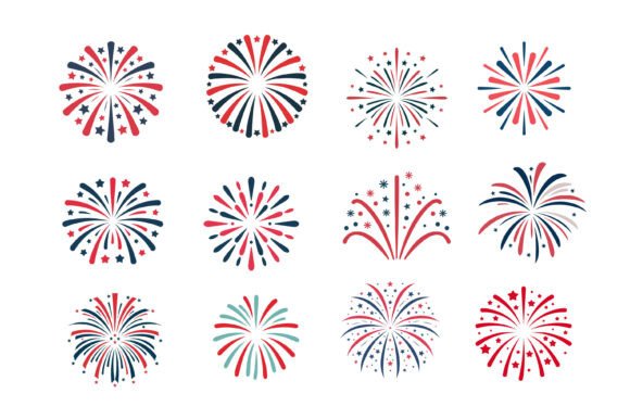 Download 4th of July Fireworks Vector Clipart Set - Set Collection