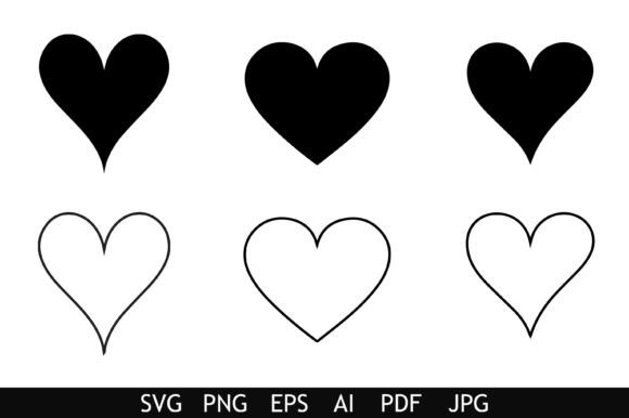 Download Basic Heart Shape Clipart Set - Set Collection