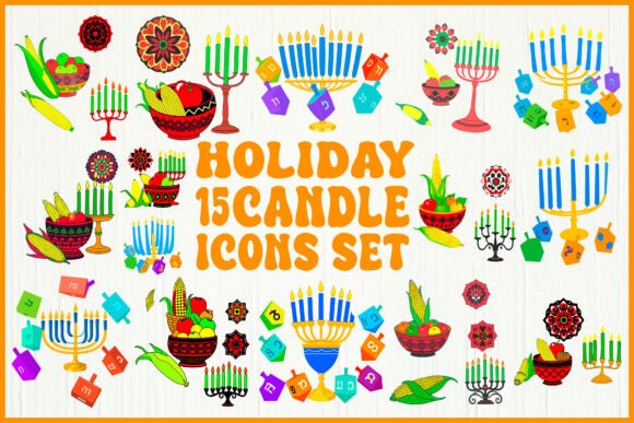 Download Holiday Candle Icons Set - Set Collection