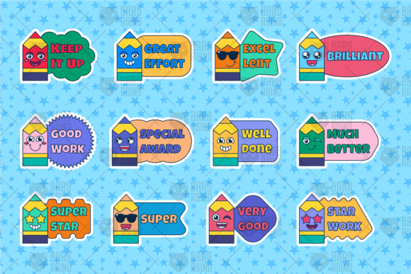 Download School Reward Motivational Stickers Set - Set Collection