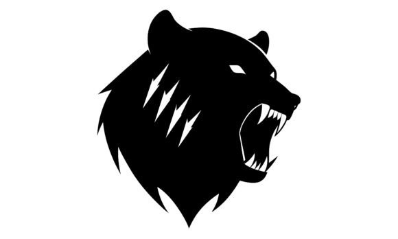 Download Aggressive Bear Head Silhouette Vector I - Premium Resources