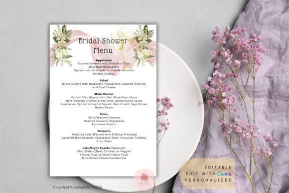 Download Bridal Shower Menu - Bridal shower Collection
