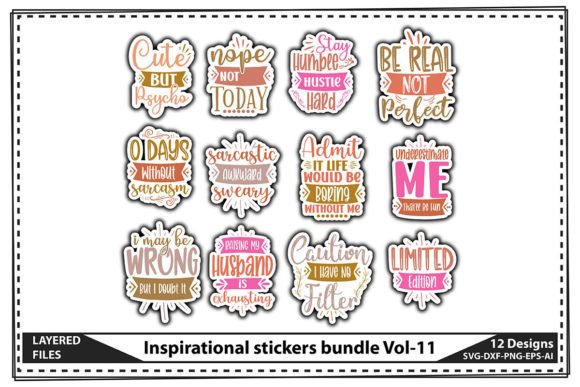 Download Inspirational Stickers Bundle Vol-11 - Inspirational stickers Collection