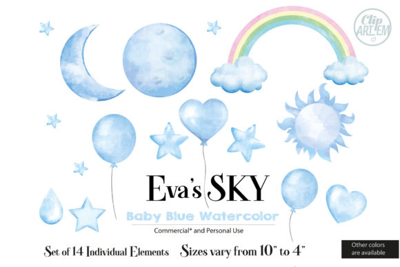 Download Sky Cloud Moon Balloon 14 PNG Images Set - Set Collection