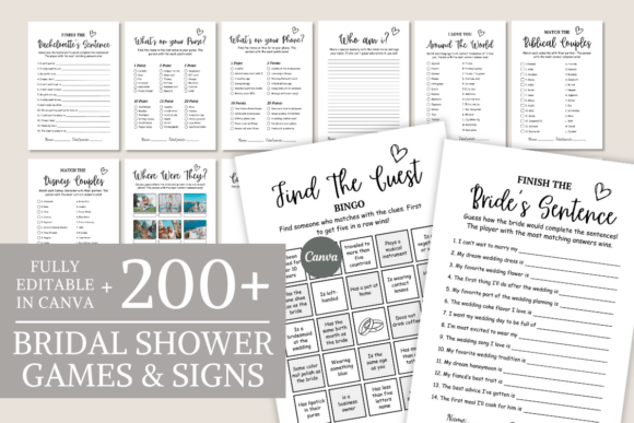 Download Minimalist Bridal Shower Games Template - Bridal shower Collection
