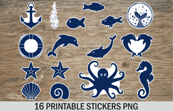 Download Sea Stickers Png Ocean Sticker Set - Set Collection