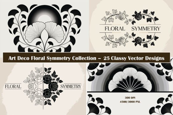 Download 25 Elegant Floral Symmetry Set - Set Collection
