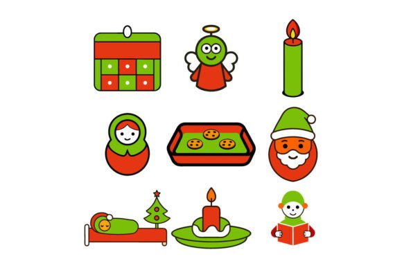 Download Christmas Line Art Icon Set – Holiday Wi - Set Collection