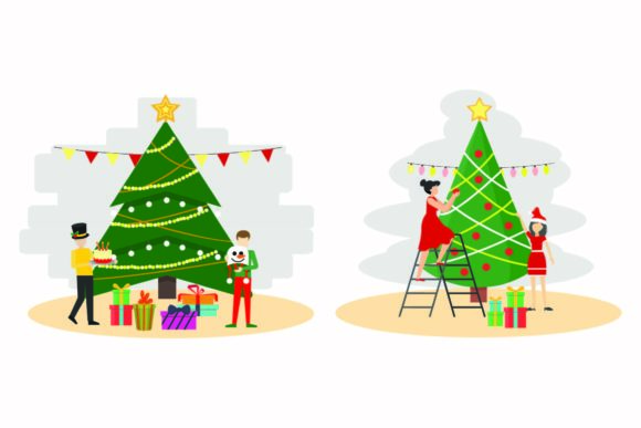 Download Christmas Decorative Holiday Vector Set - Set Collection