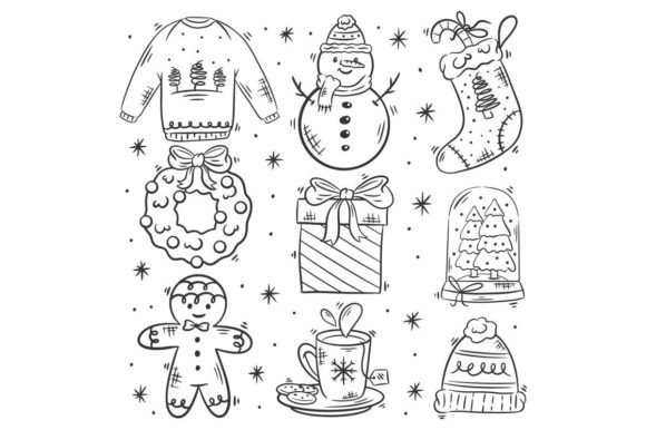 Download Set of Christmas Design Elements Vector - Set Collection