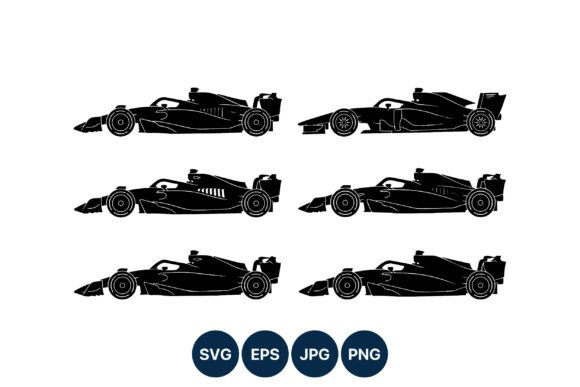 Download Race Car Silhouette Vector Set - Set Collection