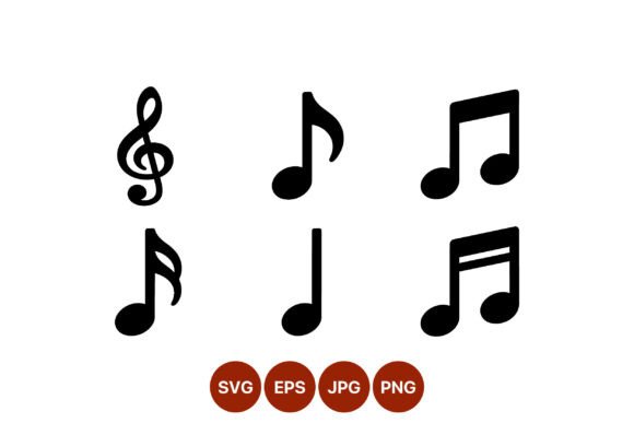 Download Music Note Symbols Vector Art Set - Set Collection
